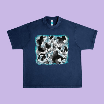 Urban Heavy Tee cowhide glitter tooled leather background