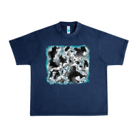 Navy cowhide glitter tooled leather background Urban Heavy Tee - RanaPortraitStore