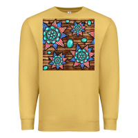 Antique Gold 4th of july turquoise gemstone seamless pattern Premium Sweatshirt - BundleAndBundleShop