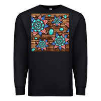 Black 4th of july turquoise gemstone seamless pattern Premium Sweatshirt - BundleAndBundleShop