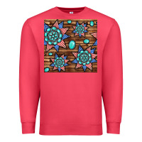 Cardinal 4th of july turquoise gemstone seamless pattern Premium Sweatshirt - BundleAndBundleShop