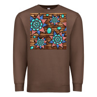 Chestnut 4th of july turquoise gemstone seamless pattern Premium Sweatshirt - BundleAndBundleShop