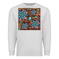 Dove Grey 4th of july turquoise gemstone seamless pattern Premium Sweatshirt - BundleAndBundleShop