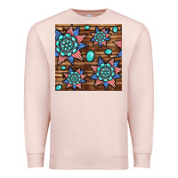 Pale Pink 4th of july turquoise gemstone seamless pattern Premium Sweatshirt - BundleAndBundleShop