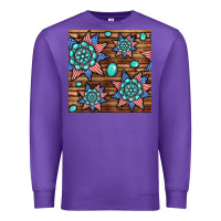 Purple 4th of july turquoise gemstone seamless pattern Premium Sweatshirt - BundleAndBundleShop