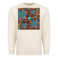 Sandshell 4th of july turquoise gemstone seamless pattern Premium Sweatshirt - BundleAndBundleShop