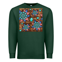 Sports Green 4th of july turquoise gemstone seamless pattern Premium Sweatshirt - BundleAndBundleShop