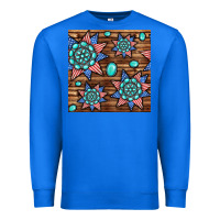 True Royal 4th of july turquoise gemstone seamless pattern Premium Sweatshirt - BundleAndBundleShop