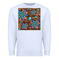 White 4th of july turquoise gemstone seamless pattern Premium Sweatshirt - BundleAndBundleShop