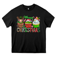 Black Merry Christmas Heavy Core Tee - CowhideDigitalArt