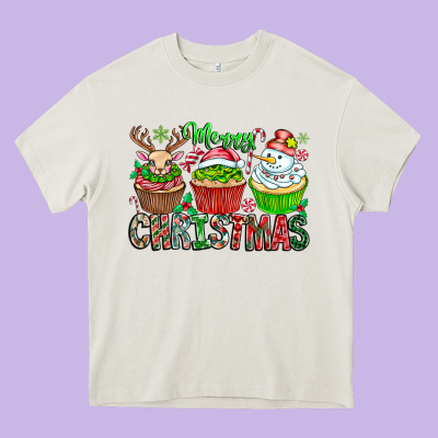 Merry Christmas Heavy Core Tee Designed By Cowhidedigitalart