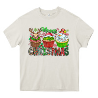 Cream Merry Christmas Heavy Core Tee - CowhideDigitalArt