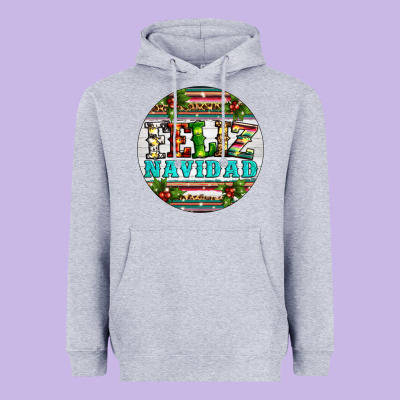 Christmas Feliz Navidad Heavyweight Hoodie Designed By Artiststas