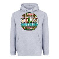 Heather Grey Christmas feliz navidad Heavyweight Hoodie - Artiststas