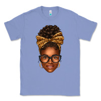 Colony Blue afro woman messy bun Classic Tee - texasbilliewilder