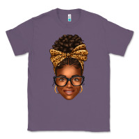 Lavender afro woman messy bun Classic Tee - texasbilliewilder