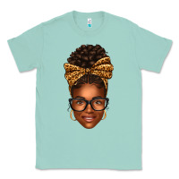 Seafoam afro woman messy bun Classic Tee - texasbilliewilder