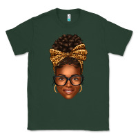 Sports Green afro woman messy bun Classic Tee - texasbilliewilder