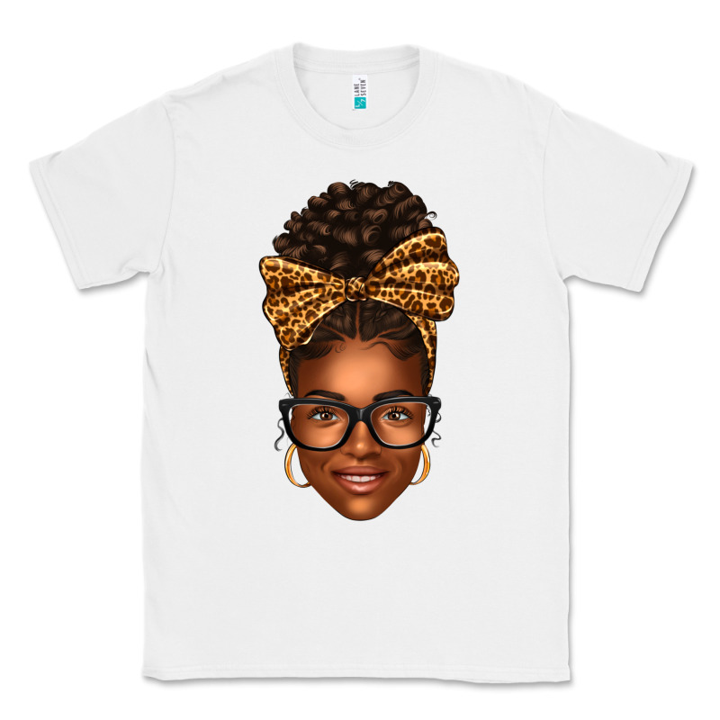 Afro Woman Messy Bun Classic Tee by texasbilliewilder | Teevron