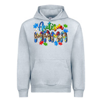 Heather Grey autism mama Urban Hoodie - MaliasSmallBusiness