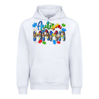 White autism mama Urban Hoodie - MaliasSmallBusiness