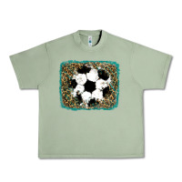 Oil Green glitter soccer leopard Urban Heavy Tee - RanaPortraitStore