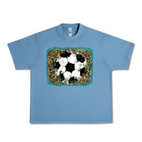 Pebble Blue glitter soccer leopard Urban Heavy Tee - RanaPortraitStore