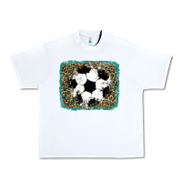 White glitter soccer leopard Urban Heavy Tee - RanaPortraitStore