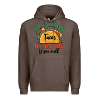 Coffee i'm a slut for tacos a tac ho if you will Premium Hoodie - MaliasSmallBusiness