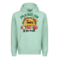 Seafoam i'm a slut for tacos a tac ho if you will Premium Hoodie - MaliasSmallBusiness
