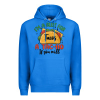 True Royal i'm a slut for tacos a tac ho if you will Premium Hoodie - MaliasSmallBusiness