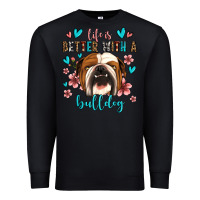 Black life is better with a bulldog Premium Sweatshirt - Jasminsmagicworld