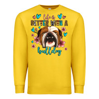 Lemon life is better with a bulldog Premium Sweatshirt - Jasminsmagicworld