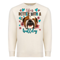 Sandshell life is better with a bulldog Premium Sweatshirt - Jasminsmagicworld
