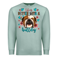 Seafoam life is better with a bulldog Premium Sweatshirt - Jasminsmagicworld