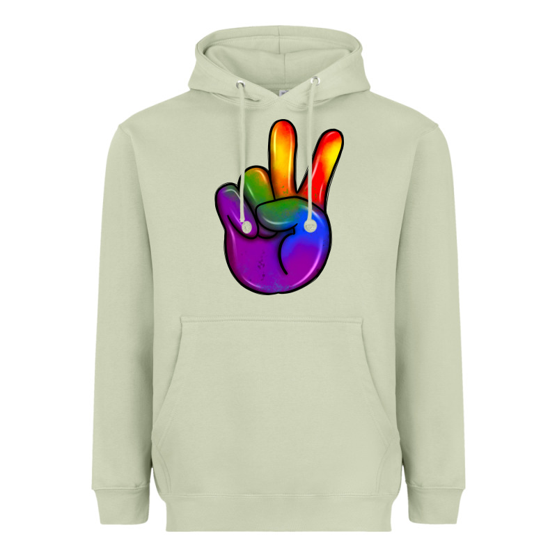 Pride Peace Hand Heavyweight Hoodie by JahusDesignShop | Teevron