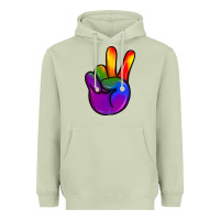 Matcha pride peace hand Heavyweight Hoodie - JahusDesignShop