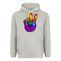 Moon Dust pride peace hand Heavyweight Hoodie - JahusDesignShop
