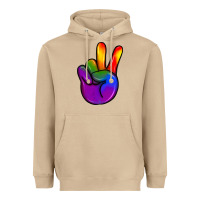 Mushroom pride peace hand Heavyweight Hoodie - JahusDesignShop