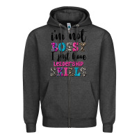 Charcoal Heather ı'm not bossy ı just have leadership skills Zipper Hoodie - FaDigitalArtStudio