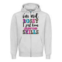 Dove Grey ı'm not bossy ı just have leadership skills Zipper Hoodie - FaDigitalArtStudio