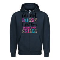 Navy ı'm not bossy ı just have leadership skills Zipper Hoodie - FaDigitalArtStudio