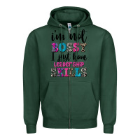 Sports Green ı'm not bossy ı just have leadership skills Zipper Hoodie - FaDigitalArtStudio