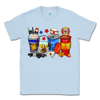 Dusty Blue dispatcher coffee cups Classic Tee - Zillion Design Studio