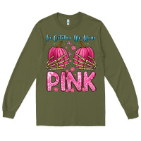 Army Green in october we wear pink Long Sleeve Tee - Zillion Design Studio