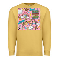 Antique Gold school with rainbow seamless pattern Premium Sweatshirt - BundleAndBundleShop