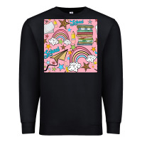 Black school with rainbow seamless pattern Premium Sweatshirt - BundleAndBundleShop