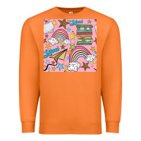 Carrot school with rainbow seamless pattern Premium Sweatshirt - BundleAndBundleShop
