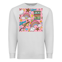 Dove Grey school with rainbow seamless pattern Premium Sweatshirt - BundleAndBundleShop