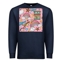 Navy school with rainbow seamless pattern Premium Sweatshirt - BundleAndBundleShop